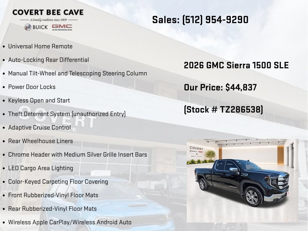 New 2026 GMC Sierra 1500 SLE w/ Preferred Package RWD image 32