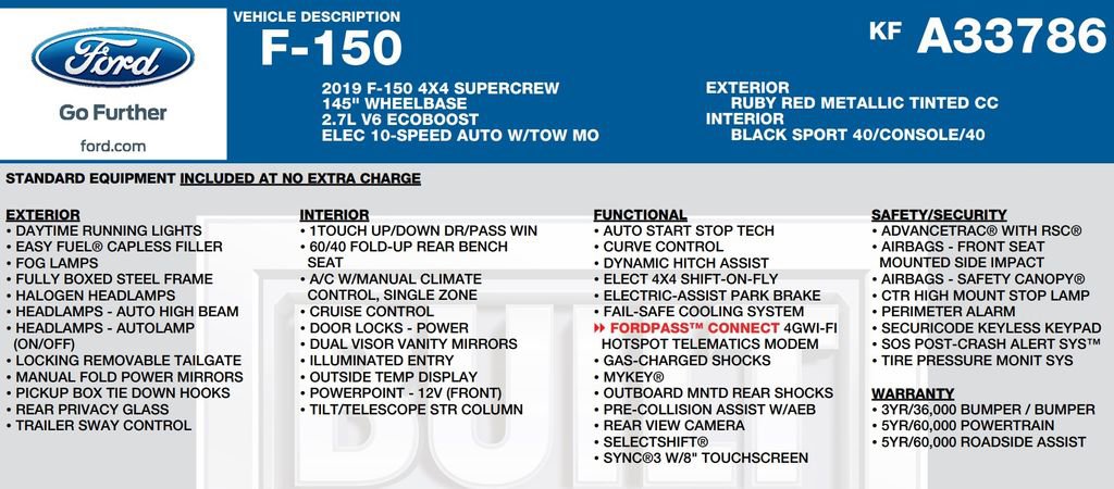 Used 2019 Ford F150 XLT w/ Equipment Group 302A Luxury image 16