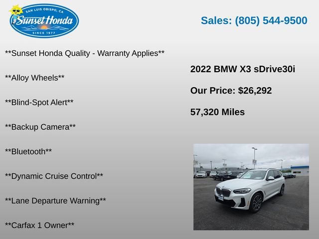 Used 2022 BMW X3 sDrive30i w/ M Sport Package 2 RWD image 5