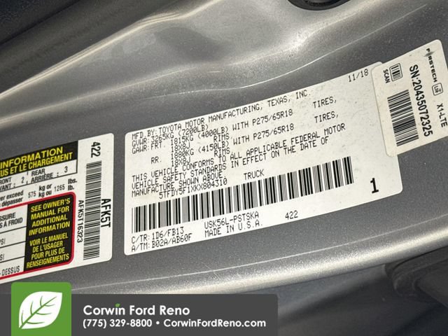 Used 2019 Toyota Tundra SR5 w/ TRD Off Road Package AWD/4WD image 33