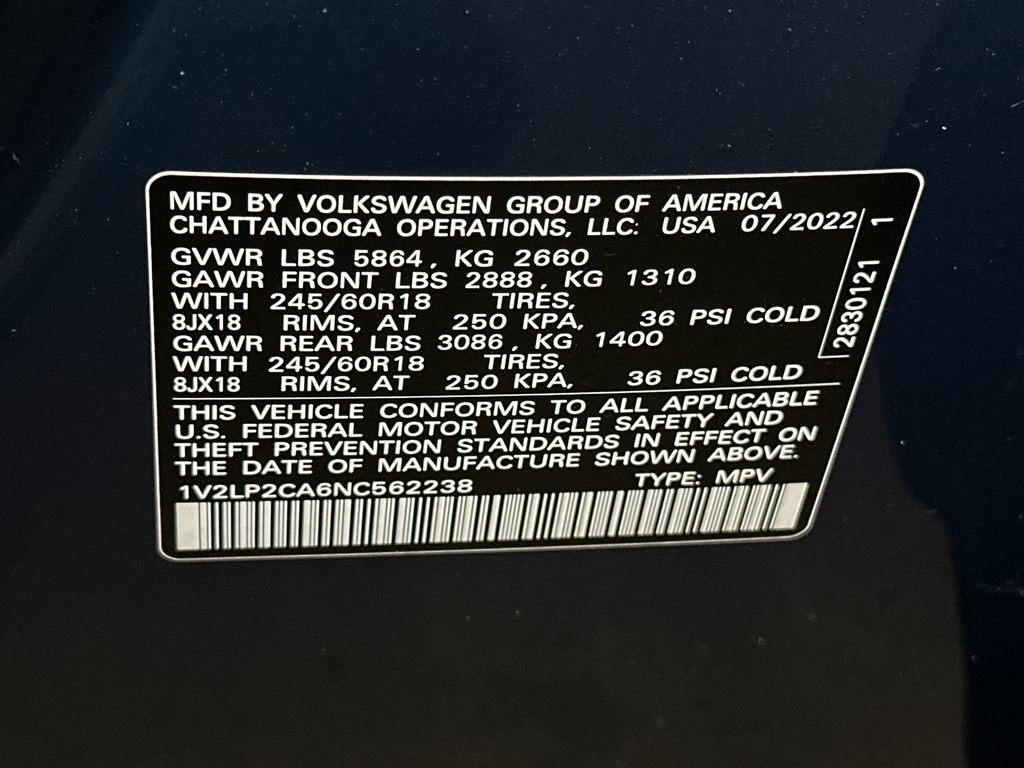 Used 2022 Volkswagen Atlas SE AWD/4WD image 31