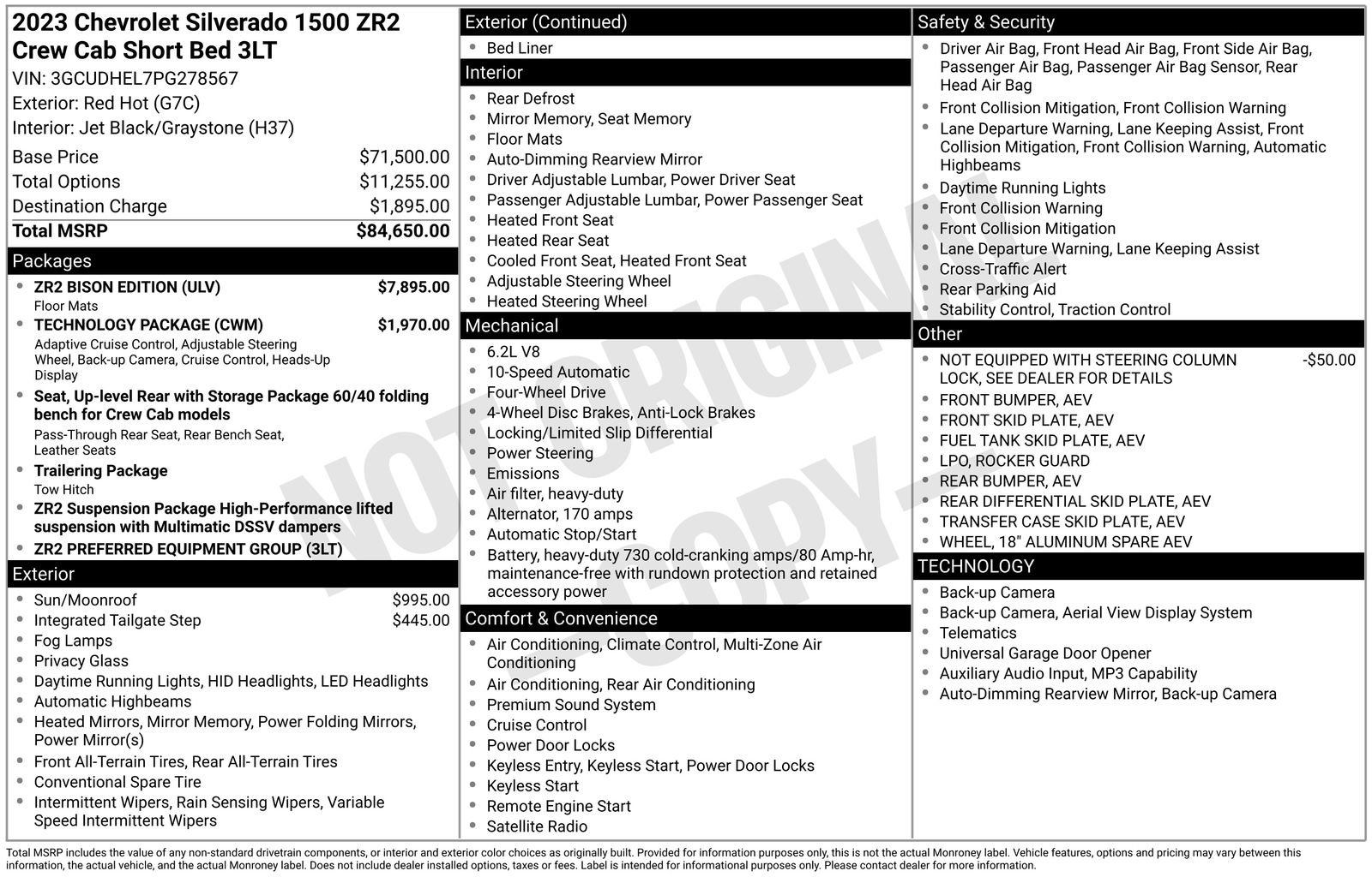 Certified 2023 Chevrolet Silverado 1500 ZR2 w/ ZR2 Bison Edition AWD/4WD image 37