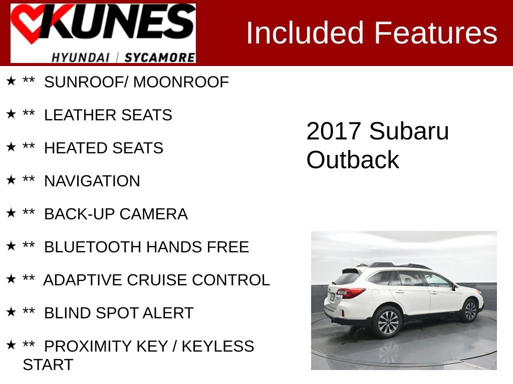 Used 2017 Subaru Outback 2.5i Limited AWD/4WD image 2