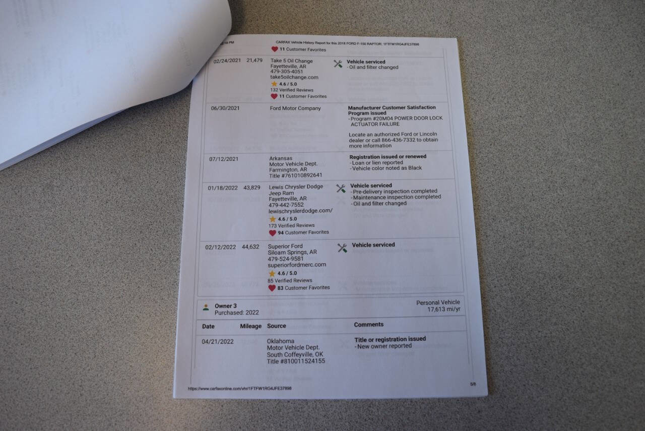 Used 2018 Ford F150 Raptor w/ Equipment Group 802A Luxury image 79