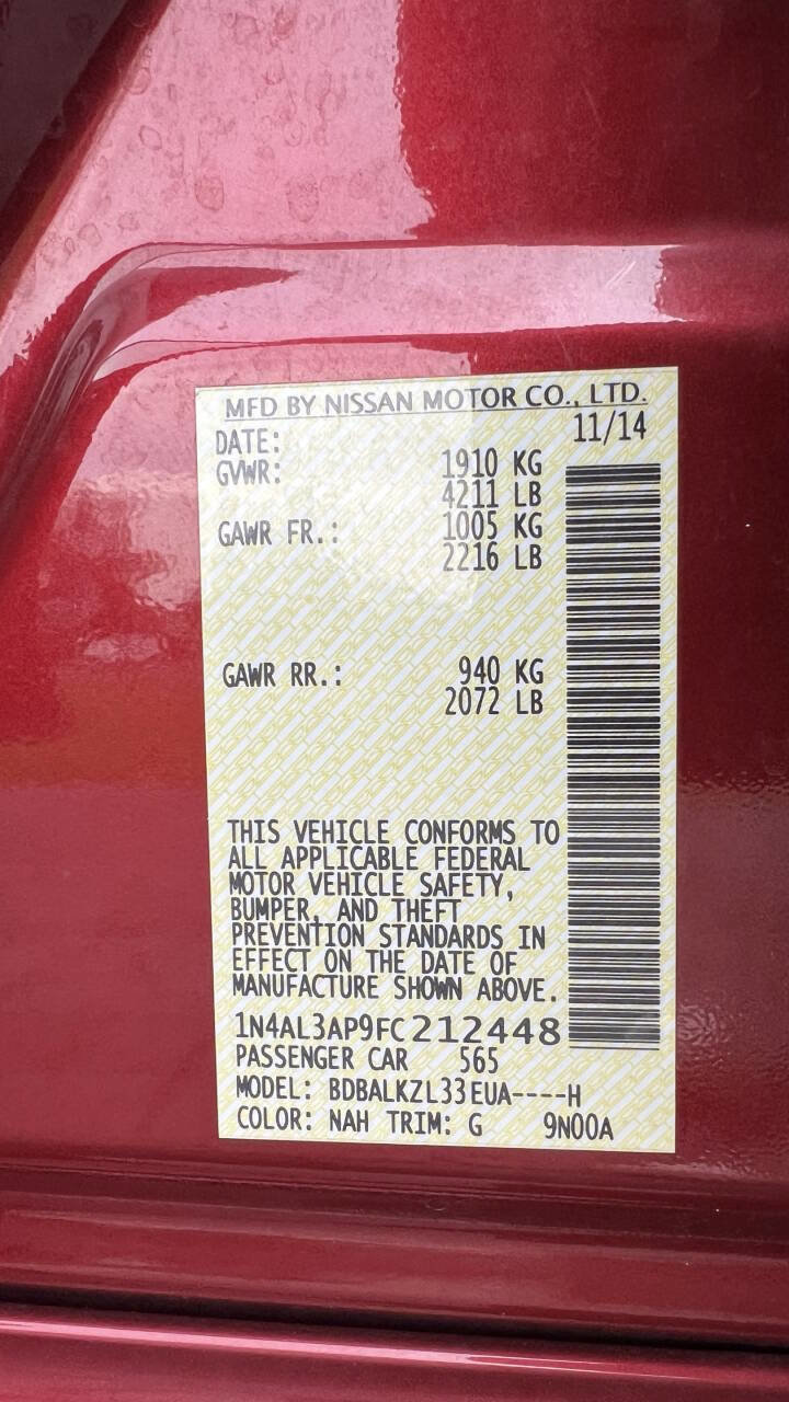 Used 2015 Nissan Altima 2.5 SV w/ Convenience Package FWD image 37
