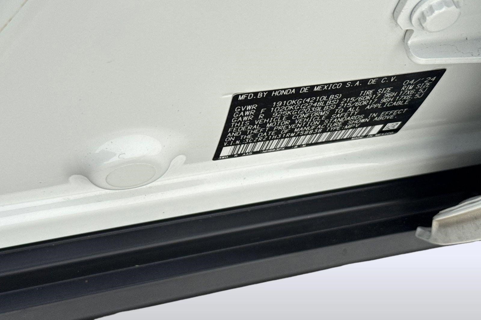 Certified 2024 Honda HR-V LX image 19
