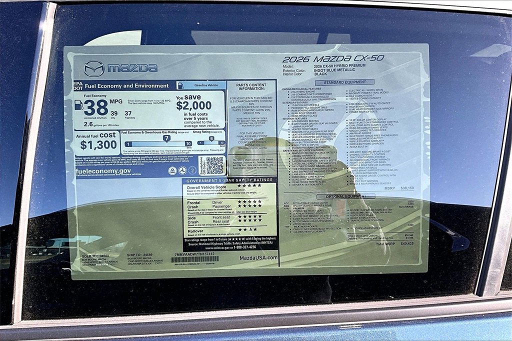 New 2026 MAZDA CX-50 AWD 2.5 Hybrid w/ Weather Package image 12