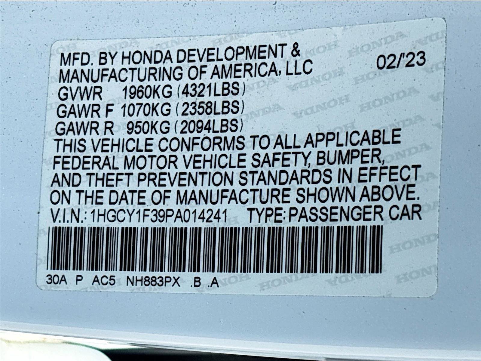 Certified 2023 Honda Accord EX image 35