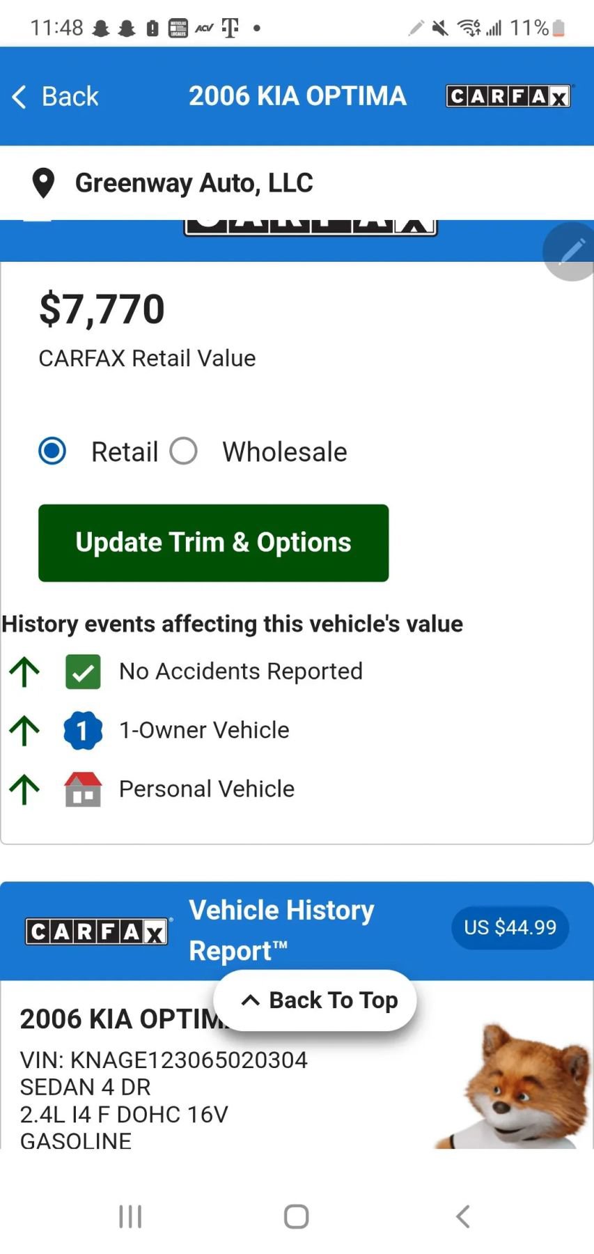 Used 2006 Kia Optima LX FWD image 2