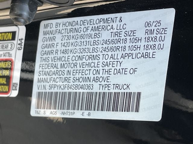 Certified 2025 Honda Ridgeline Black Edition image 29