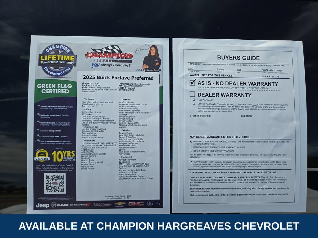Used 2025 Buick Enclave Preferred w/ LPO, Floor Liner Package FWD image 43