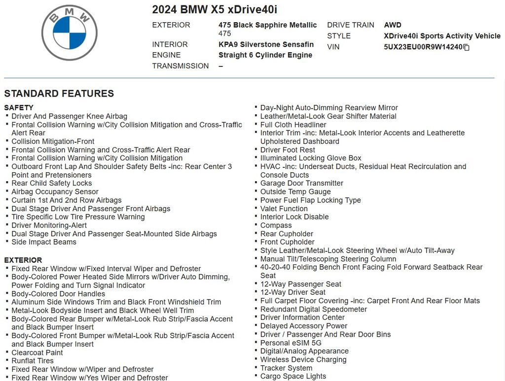 Used 2024 BMW X5 xDrive40i w/ Premium Package AWD/4WD image 18
