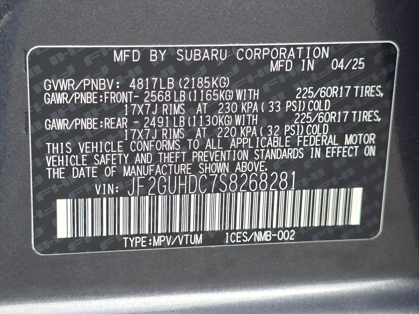 Certified 2025 Subaru Crosstrek 2.5i Premium AWD/4WD image 31