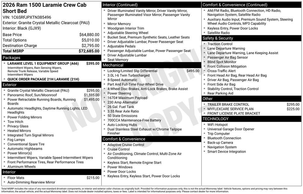New 2026 RAM 1500 Laramie AWD/4WD image 41