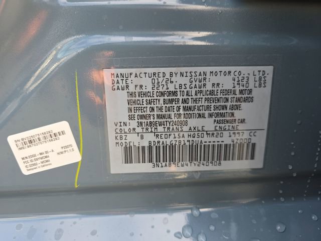 New 2026 Nissan Sentra SL w/ Floor Mat Package FWD image 16