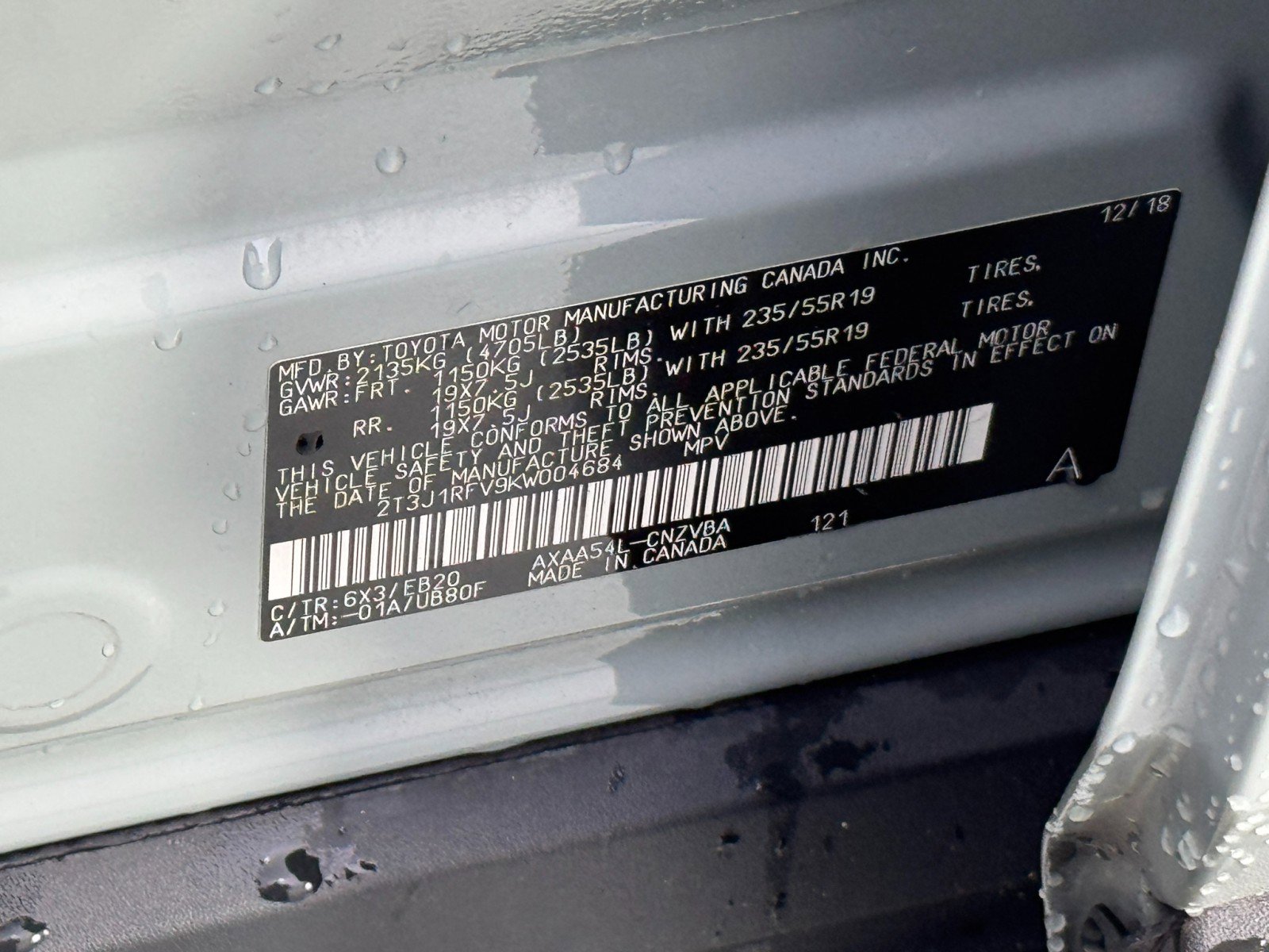 Used 2019 Toyota RAV4 Adventure w/ All Weather Liner Package image 44