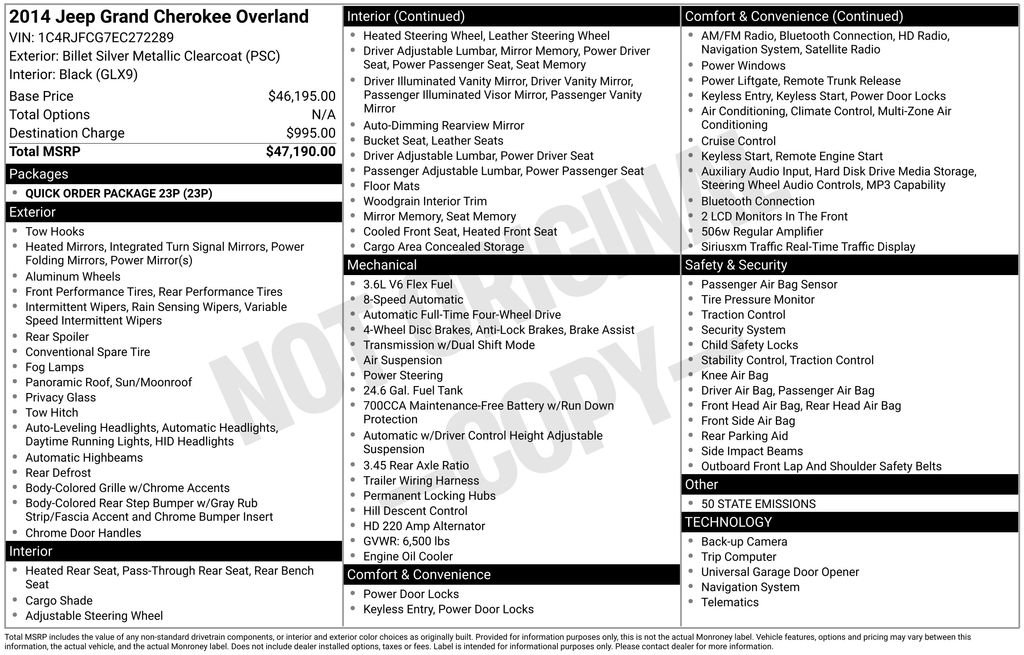 Used 2014 Jeep Grand Cherokee Overland image 15