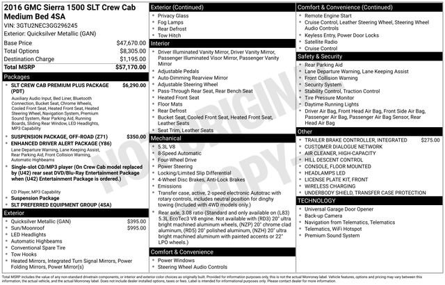 Used 2016 GMC Sierra 1500 SLT AWD/4WD image 7