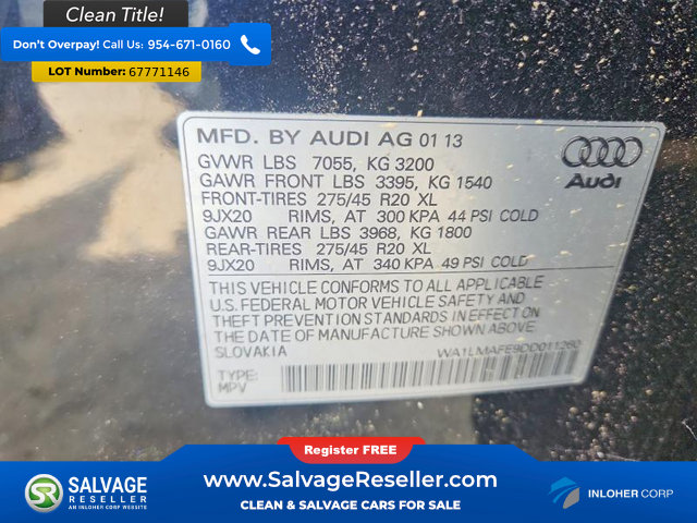 Used 2013 Audi Q7 TDI Premium Plus w/ Premium Plus Pkg AWD/4WD image 17