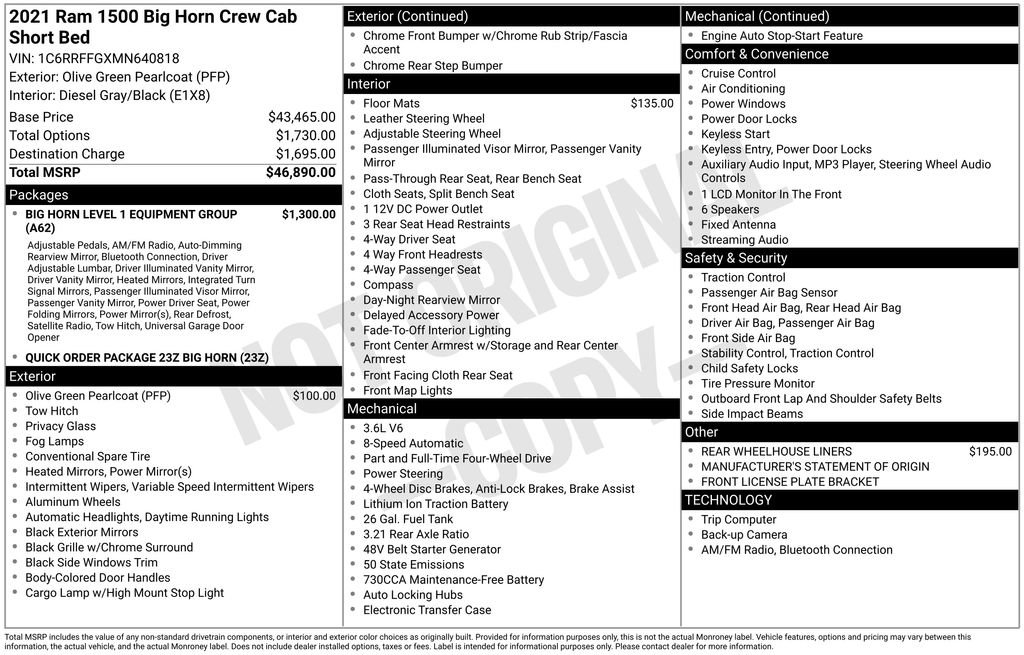 Used 2021 RAM 1500 Big Horn image 26