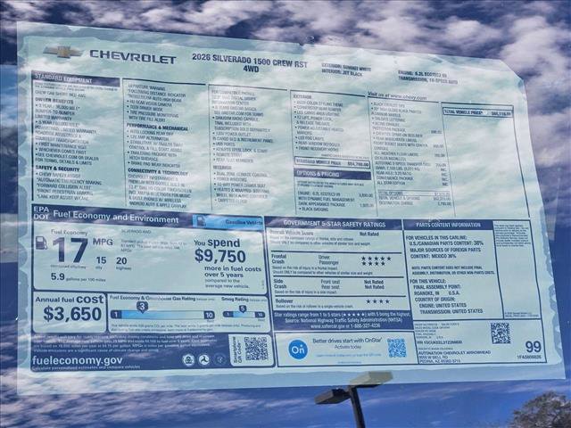 New 2026 Chevrolet Silverado 1500 RST w/ Dark Appearance Package image 16