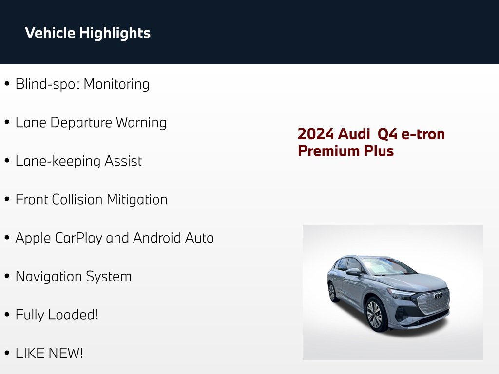 Used 2024 Audi Q4 e-tron Premium Plus RWD image 82