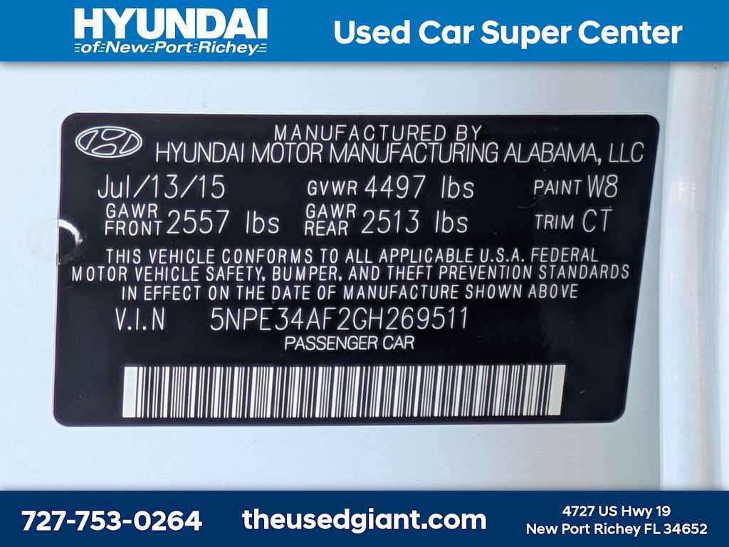 Used 2016 Hyundai Sonata Sport w/ Option Group 02 FWD image 35