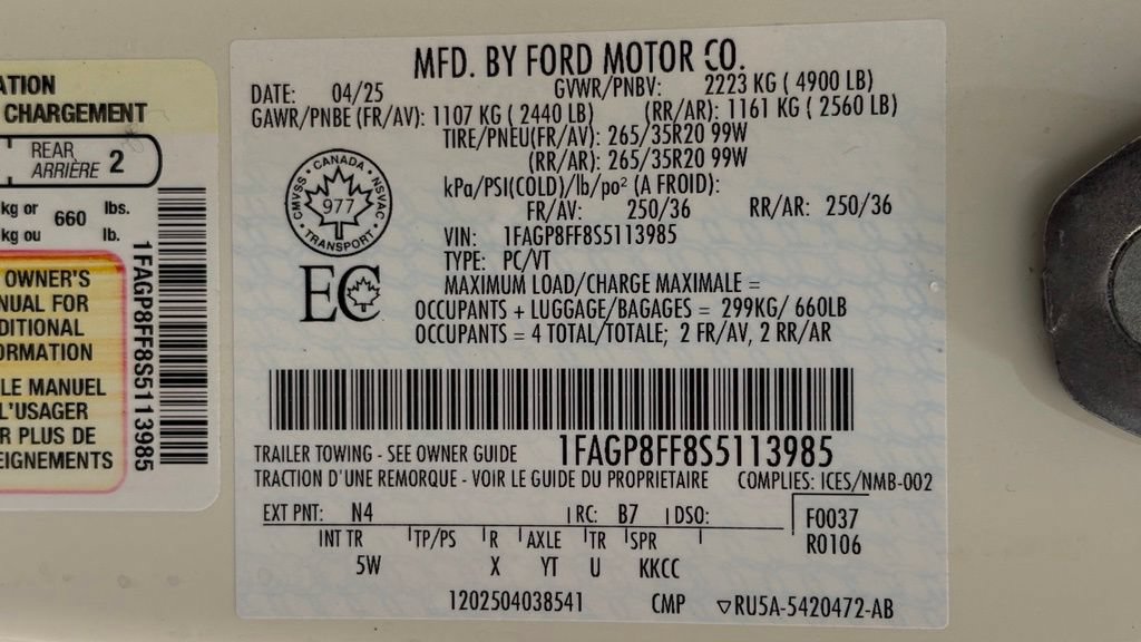 Certified 2025 Ford Mustang GT Premium w/ 60th Anniversary Package RWD image 41