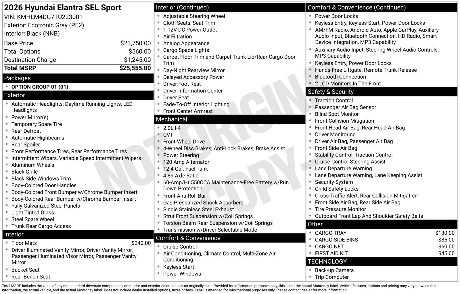 New 2026 Hyundai Elantra Sport FWD image 28