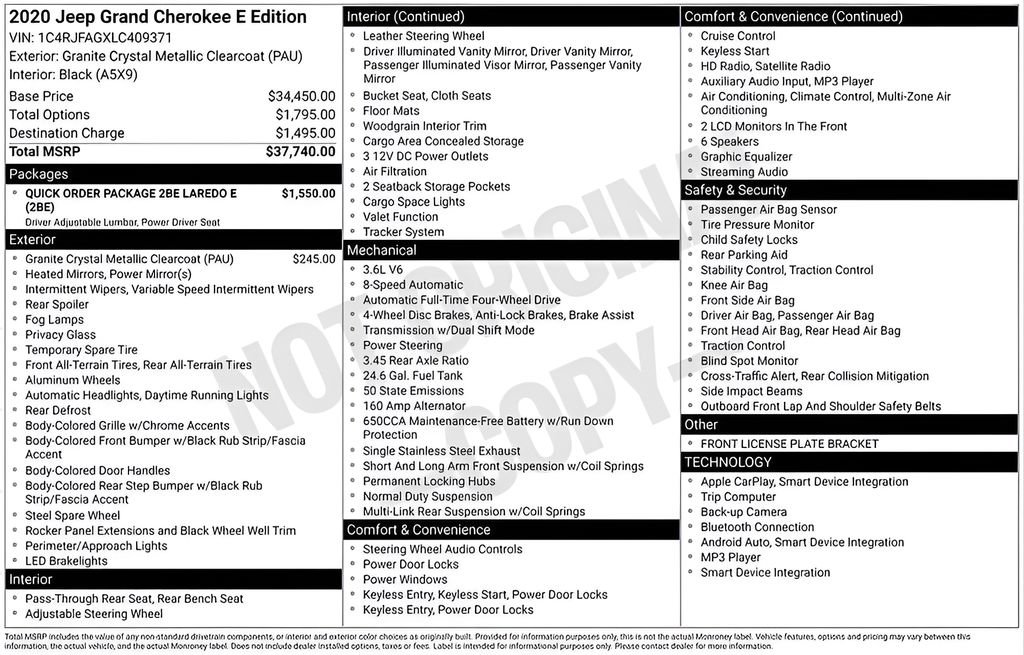 Used 2020 Jeep Grand Cherokee Laredo image 15