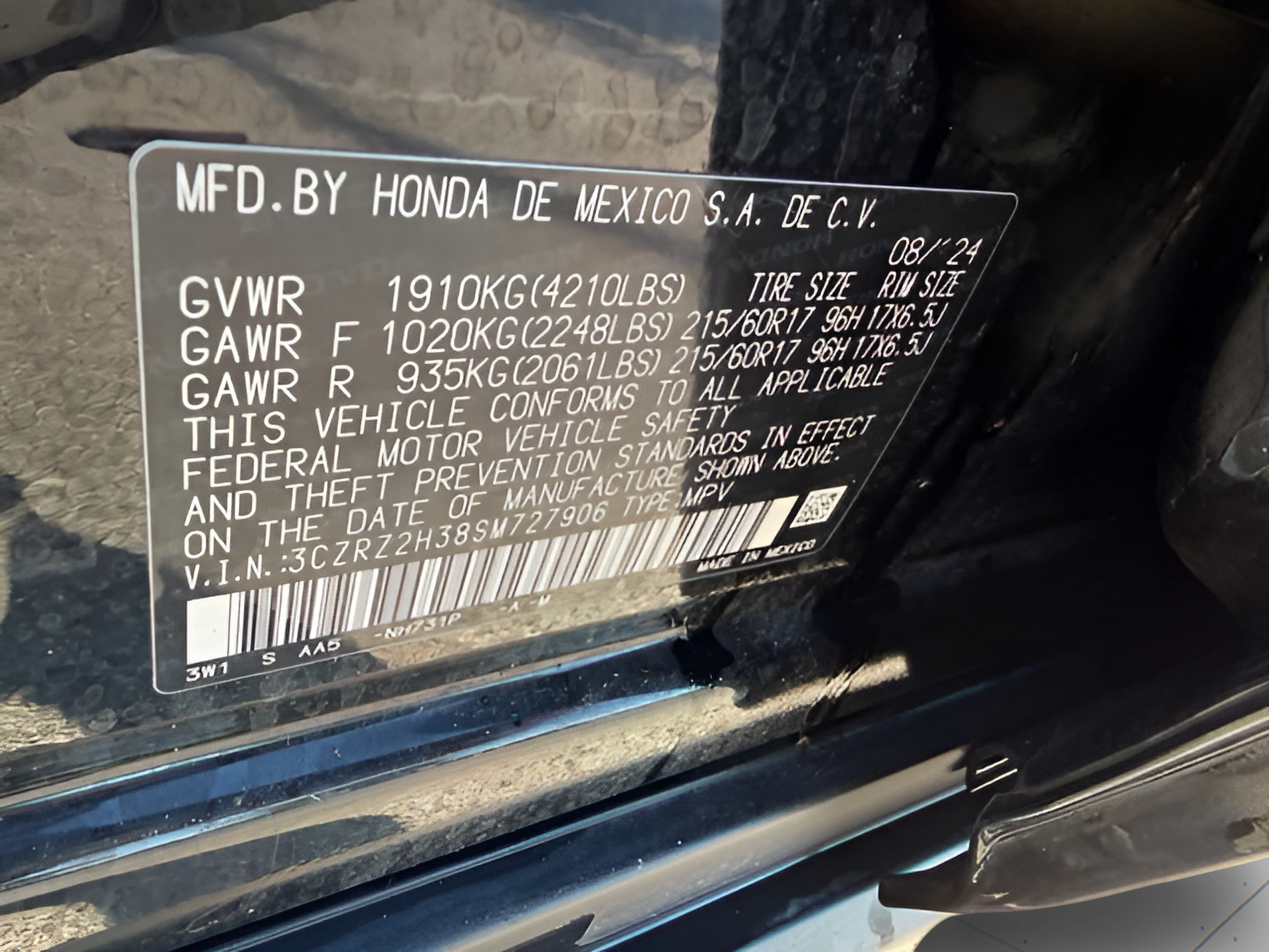 Certified 2025 Honda HR-V LX image 31
