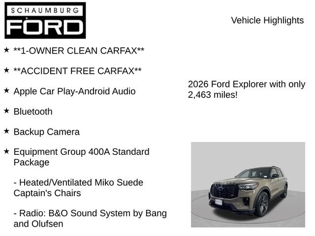 Used 2026 Ford Explorer ST w/ Sun And Sound Package AWD/4WD image 8