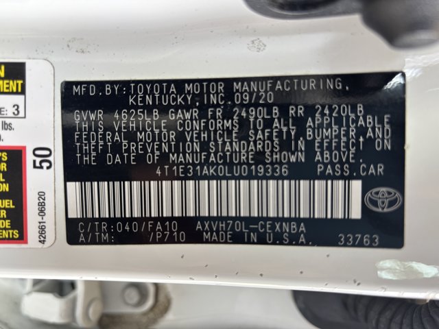 Used 2020 Toyota Camry LE w/ Sunroof Package FWD image 24