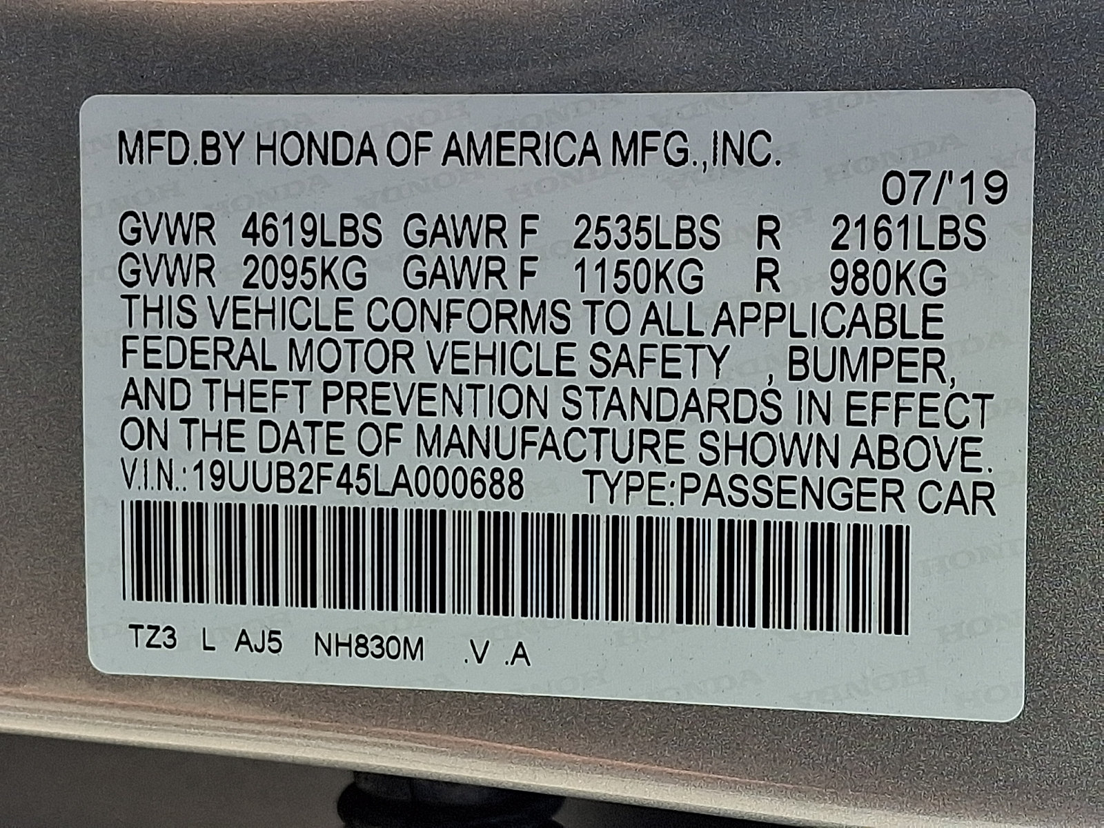 Certified 2020 Acura TLX w/ Technology Package FWD image 28