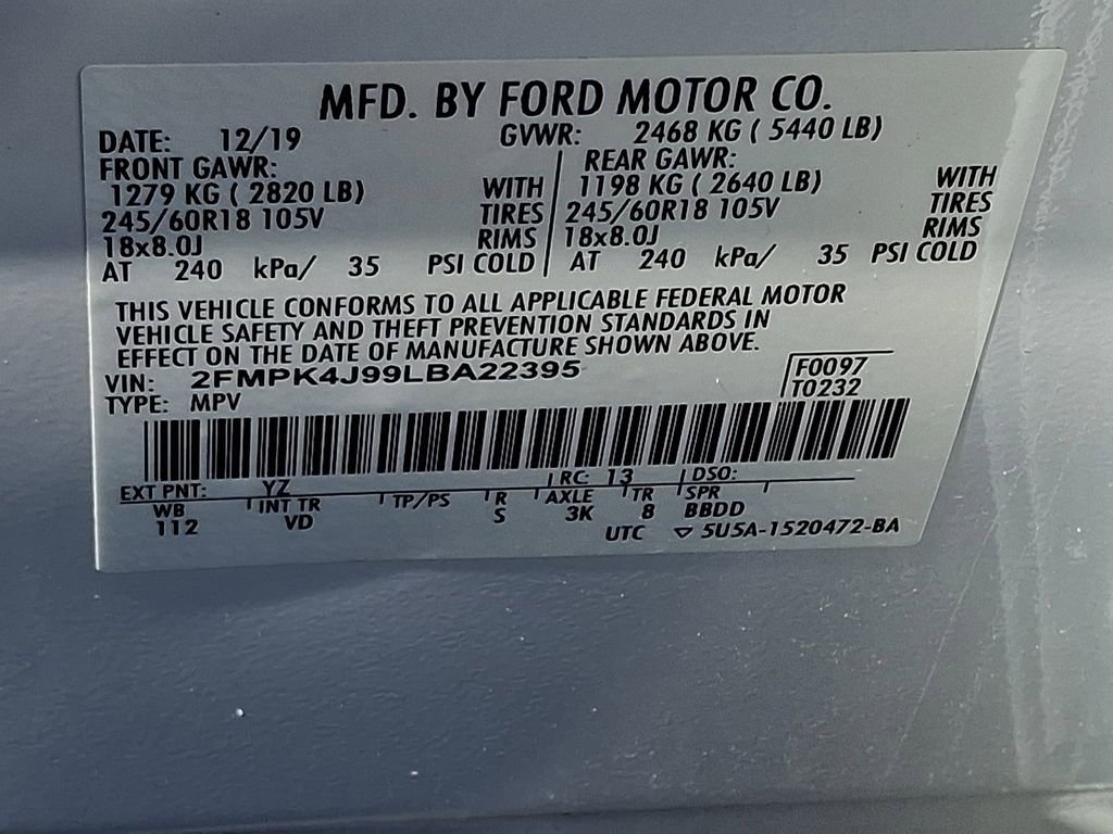 Certified 2020 Ford Edge SEL w/ Class II Trailer Tow Package AWD/4WD image 28