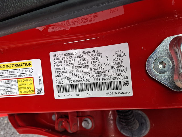 Certified 2022 Honda Civic Sport image 28