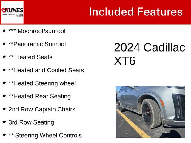 Used 2024 Cadillac XT6 Sport w/ LPO, Onyx Lite Package AWD/4WD image 5
