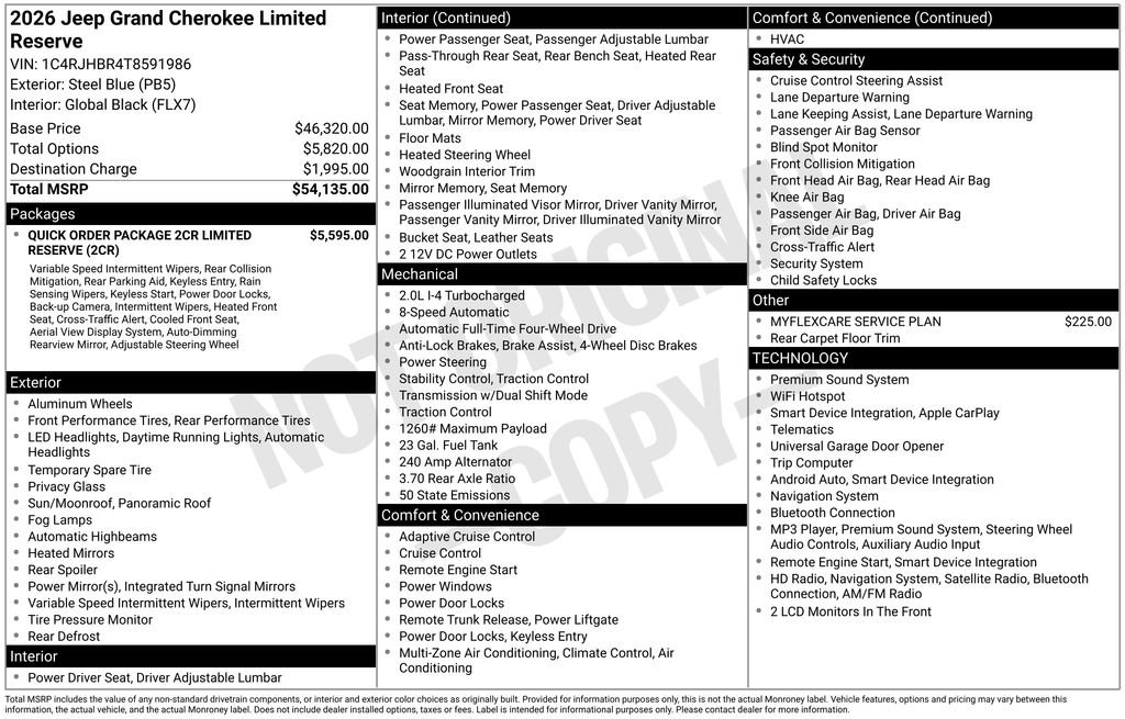 New 2026 Jeep Grand Cherokee Limited AWD/4WD image 29