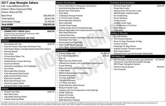 Used 2017 Jeep Wrangler Sahara w/ Connectivity Group image 11