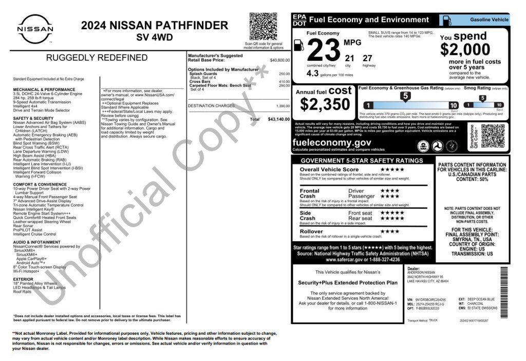 Used 2024 Nissan Pathfinder SV AWD/4WD image 3