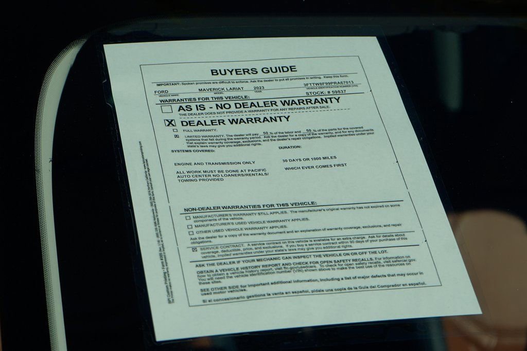 Used 2023 Ford Maverick Lariat w/ Lariat Luxury Package image 53