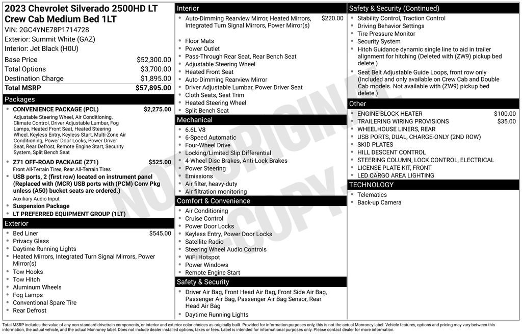 Used 2023 Chevrolet Silverado 2500 LT w/ Convenience Package image 3