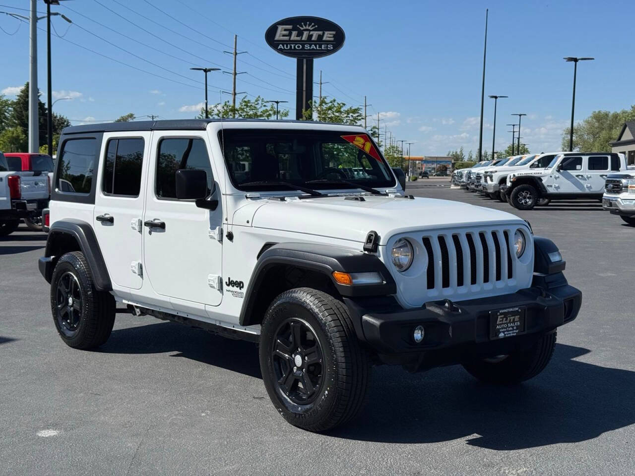 Used 2021 Jeep Wrangler Unlimited Sport w/ Uconnect 4C Nav & Sound Group AWD/4WD image 3
