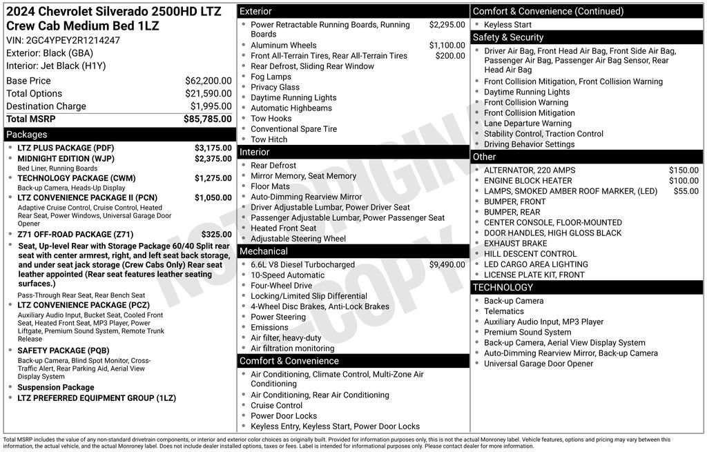 Used 2024 Chevrolet Silverado 2500 LTZ w/ LTZ Plus Package AWD/4WD image 39