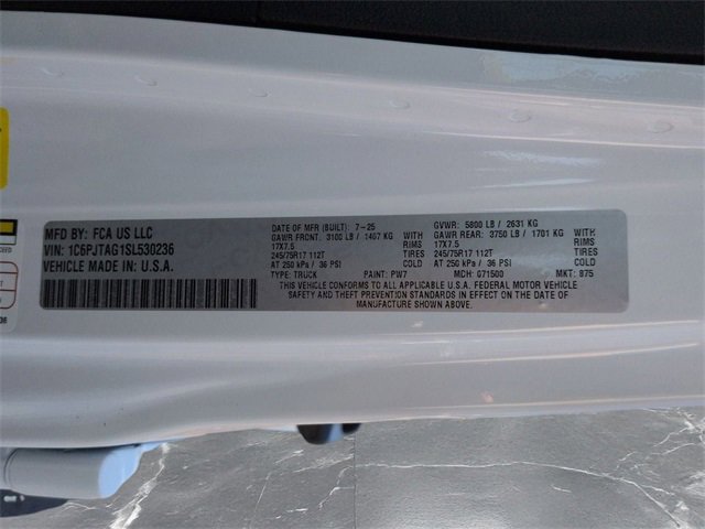 New 2025 Jeep Gladiator Sport image 33