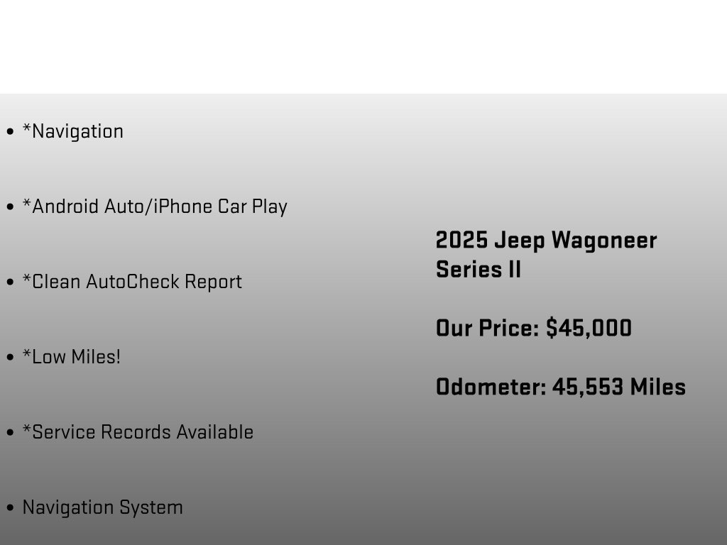 Used 2025 Jeep Wagoneer Series II AWD/4WD image 12