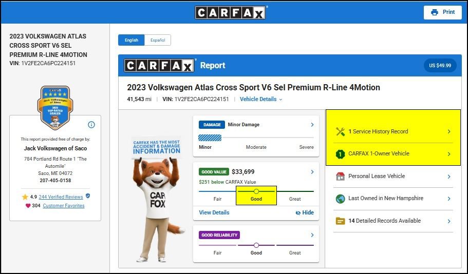 Used 2023 Volkswagen Atlas Cross Sport SEL Premium R-Line AWD/4WD image 12
