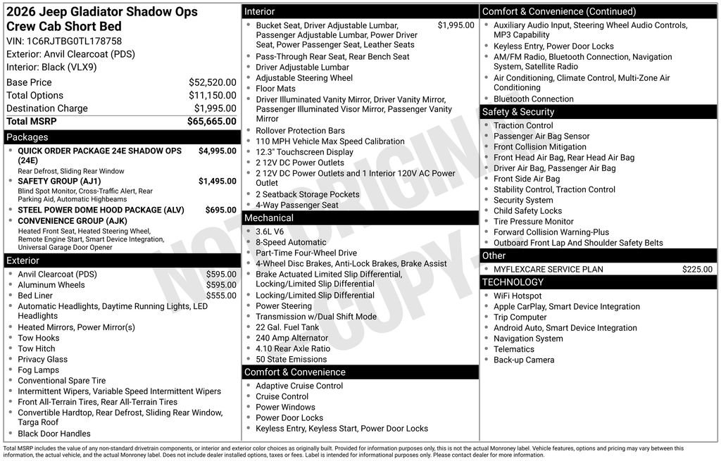 New 2026 Jeep Gladiator Rubicon AWD/4WD image 7