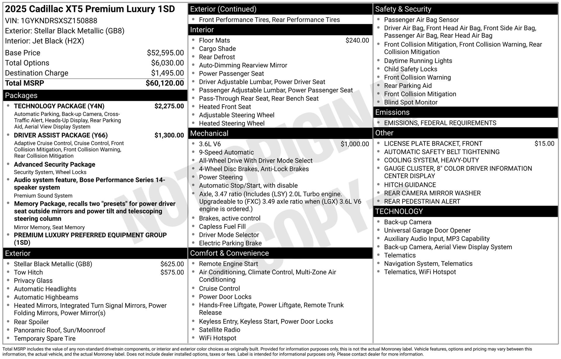 New 2025 Cadillac XT5 Premium Luxury w/ Technology Package image 41