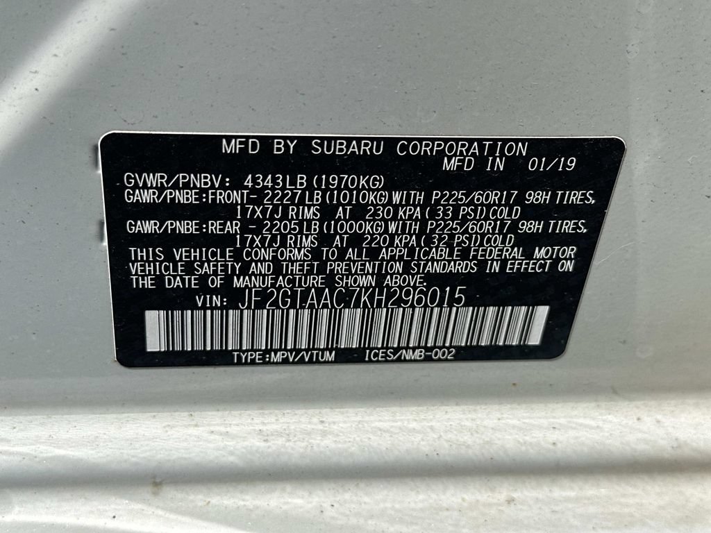 Used 2019 Subaru Crosstrek 2.0i AWD/4WD image 18